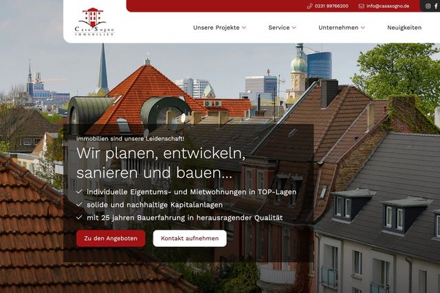 Casa Sogno GmbH – Unsere neue Homepage ist online